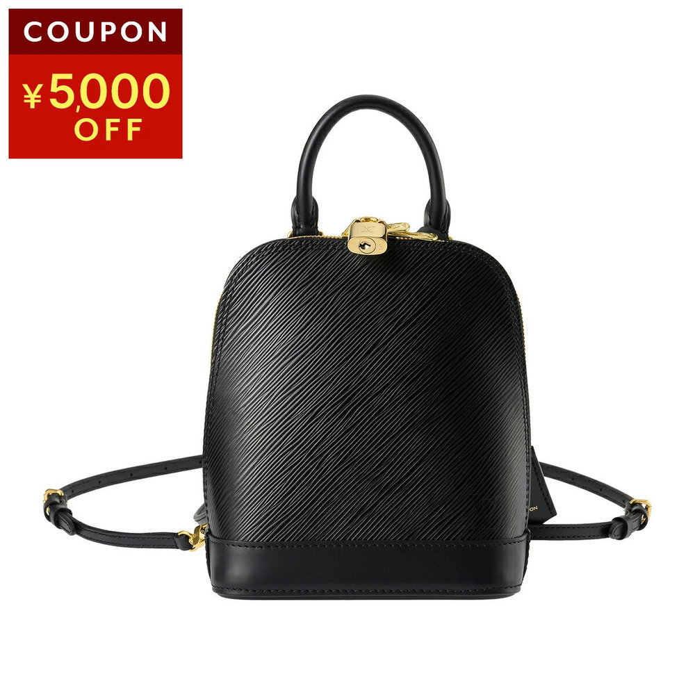 Louis Vuitton Alma Rucksack Epi Leather Top Handle Bag Black